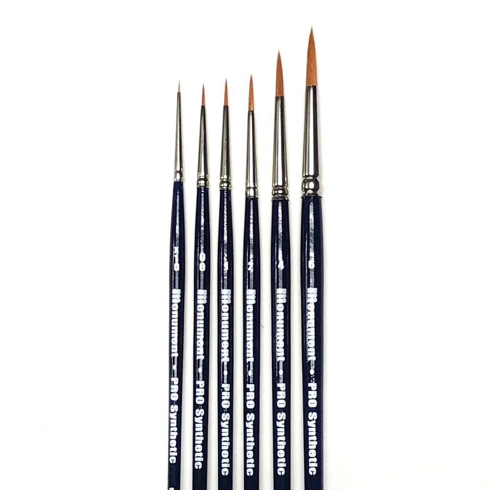 Pro Synthetic 6 Brush Set - 1 each of all sizes